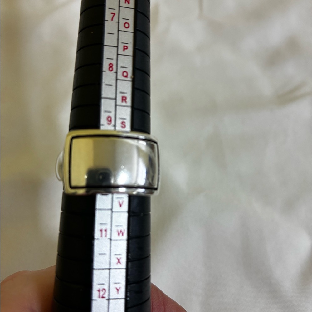 Silver Cigar Band Ring Sz 10